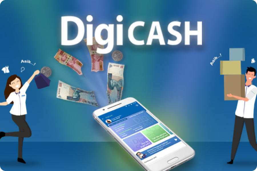 UI/UX Poster aplikasi Digicash PNMDigi