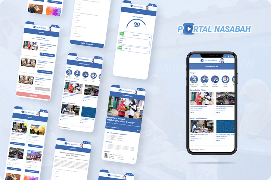 UI/UX aplikasi portal nasabah PT PNM