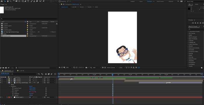 Sketch of making PNMDigi Karyawan Splashscreen Animation in after effect