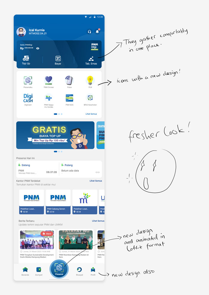 PNMDigi Karyawan UI/UX Revamp 2023