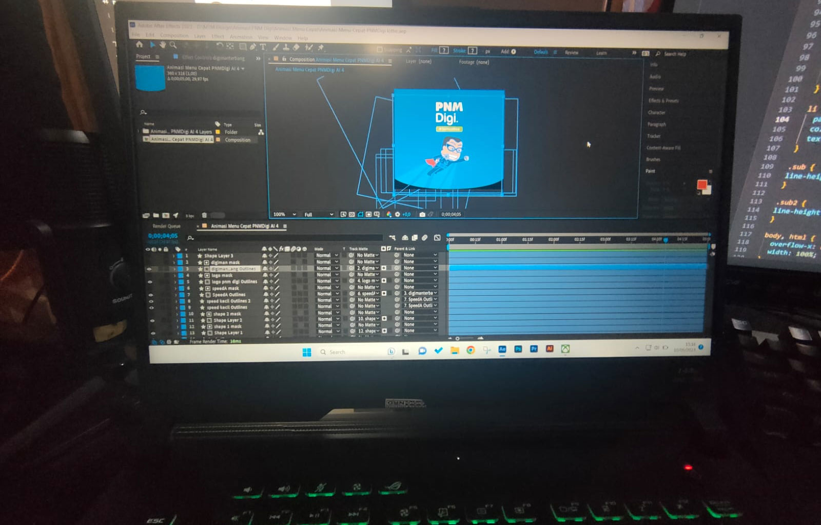 PNMDigi Karyawan splashscreen animation